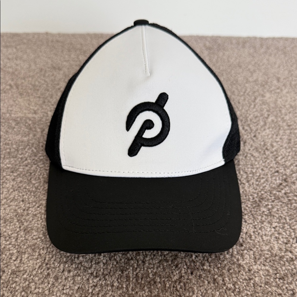 Peloton Black and White Trucker Hat